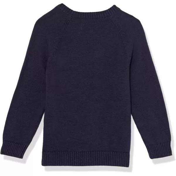 Amazon Essentials Boys and Toddlers Pullover Crewneck SweaterDark Navy Snake