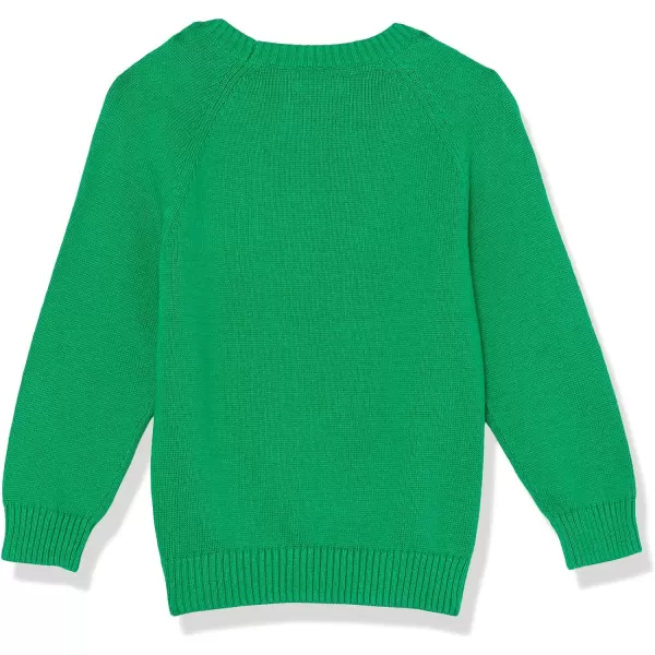 Amazon Essentials Boys and Toddlers Pullover Crewneck SweaterGreen Milk Carton