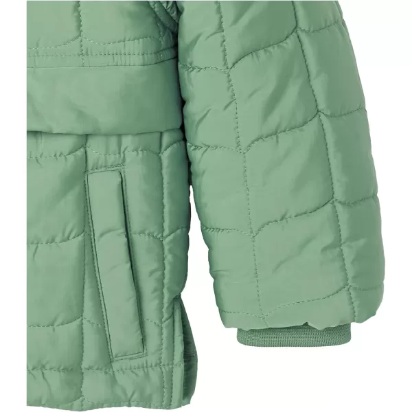Amazon Essentials Boys and Toddlers Quilted Anorak JacketSage Green