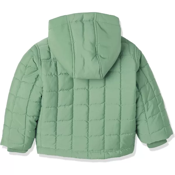 Amazon Essentials Boys and Toddlers Quilted Anorak JacketSage Green