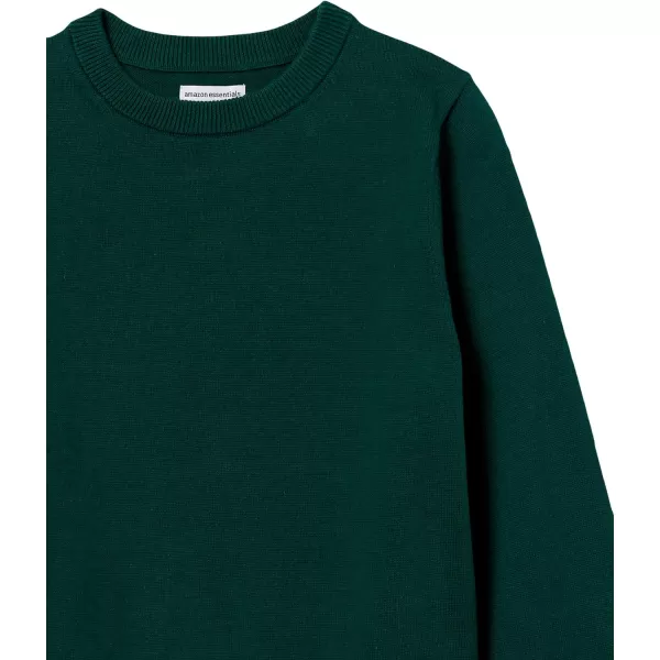 Amazon Essentials Boys and Toddlers Uniform Cotton Crewneck SweaterGreen