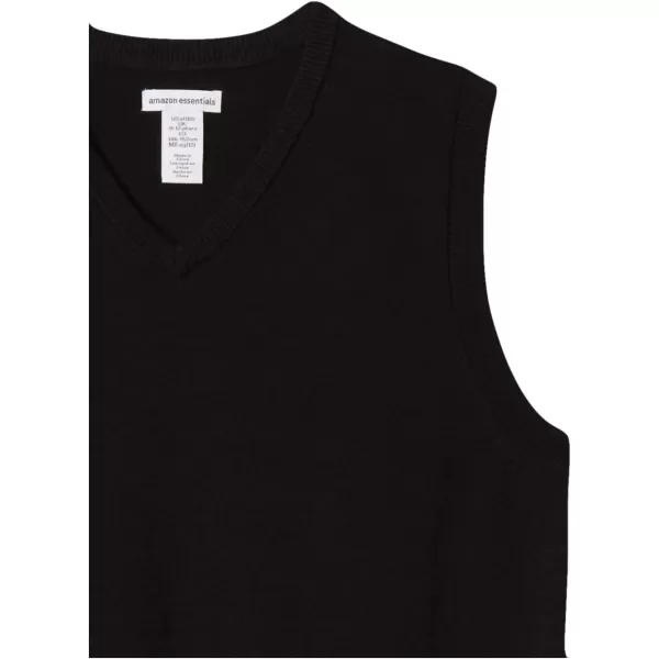 Amazon Essentials Boys and Toddlers Uniform Cotton VNeck Sweater Vest Multipacks1 Black