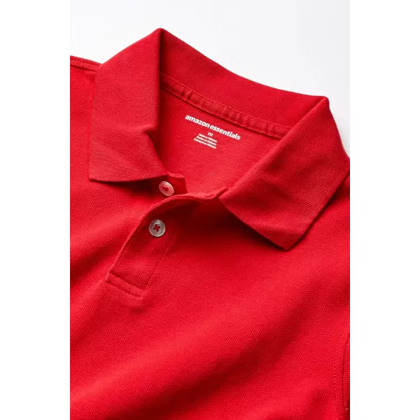 Amazon Essentials Boys and Toddlers Uniform ShortSleeve Pique Polo Shirt Multipacks2 Red