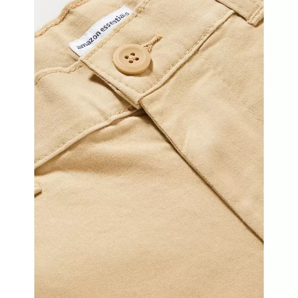 Amazon Essentials Boys and Toddlers Uniform StraightFit FlatFront Chino Khaki Pants MultipacksKhaki Brown