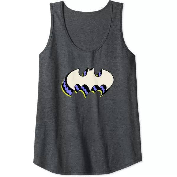 Amazon Essentials DC Comics Batman 3D Bat Logo Tank TopDark Heather Grey