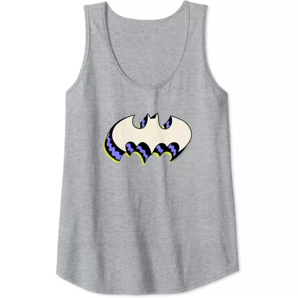 Amazon Essentials DC Comics Batman 3D Bat Logo Tank TopHeather Grey