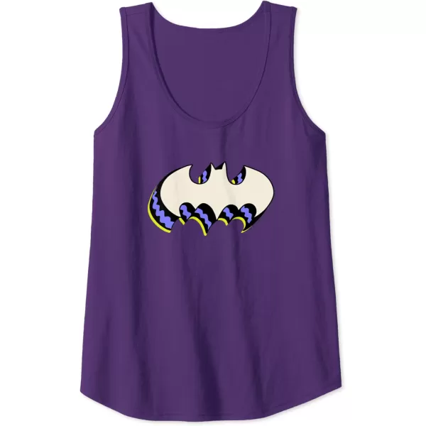 Amazon Essentials DC Comics Batman 3D Bat Logo Tank TopPurple