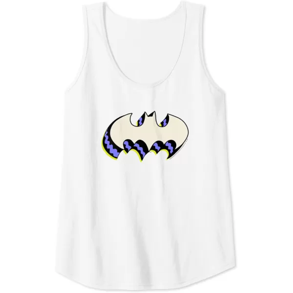 Amazon Essentials DC Comics Batman 3D Bat Logo Tank TopWhite