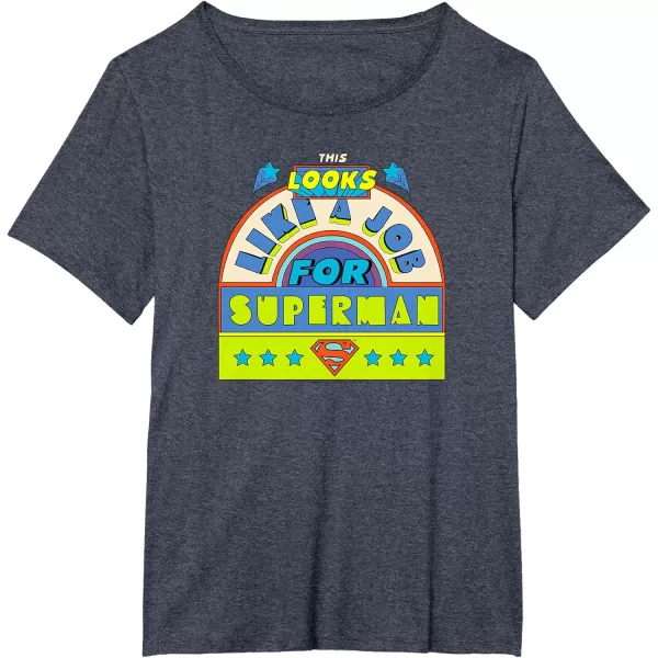 Amazon Essentials DC Comics This Looks Like a Job for Superman TShirtHeather Blue