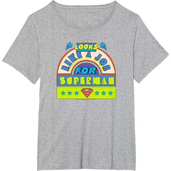 Amazon Essentials DC Comics This Looks Like a Job for Superman TShirtHeather Grey