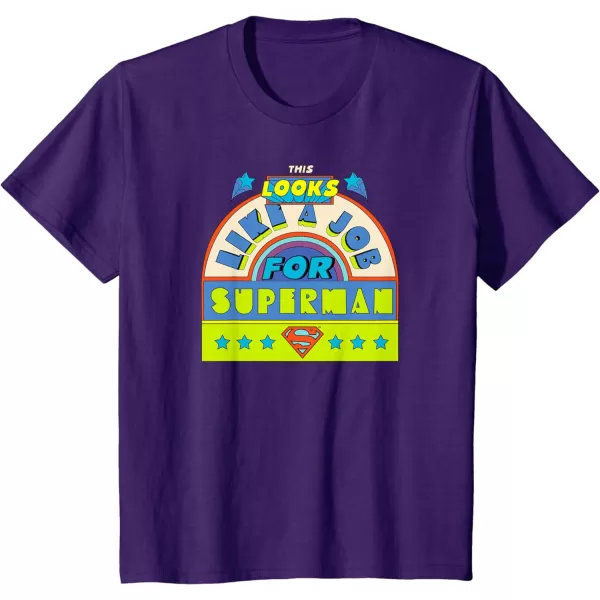 Amazon Essentials DC Comics This Looks Like a Job for Superman TShirtPurple