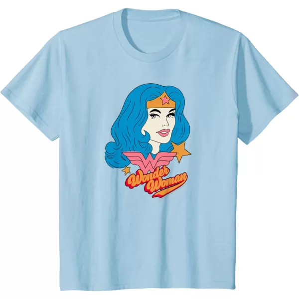 Amazon Essentials DC Comics Wonder Woman Comic Portrait TShirtBaby Blue