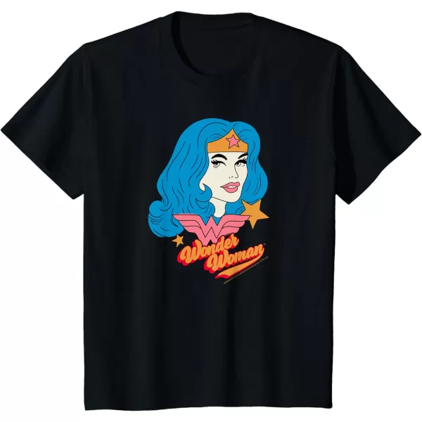 Amazon Essentials DC Comics Wonder Woman Comic Portrait TShirtBlack