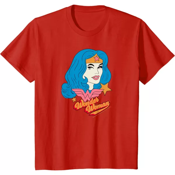 Amazon Essentials DC Comics Wonder Woman Comic Portrait TShirtRed