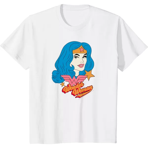 Amazon Essentials DC Comics Wonder Woman Comic Portrait TShirtWhite