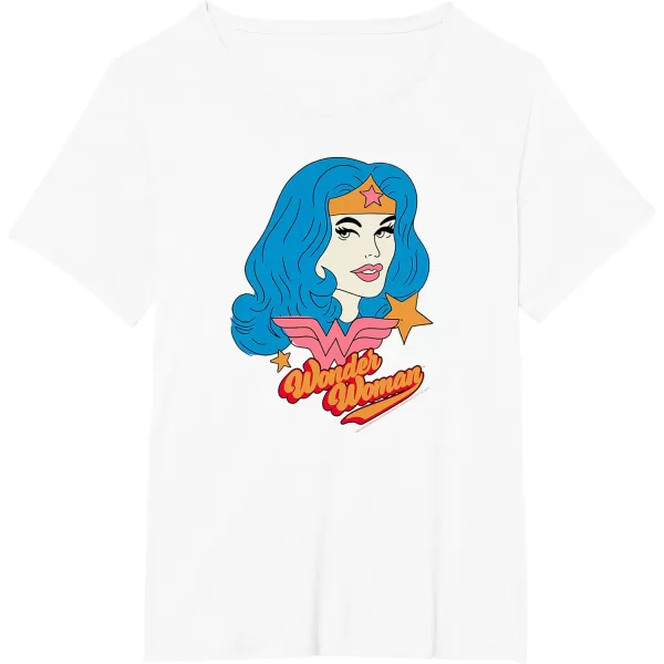 Amazon Essentials DC Comics Wonder Woman Comic Portrait TShirtWhite