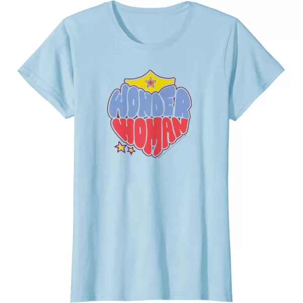 Amazon Essentials DC Comics Wonder Woman Heart Shaped Logo TShirtBaby Blue