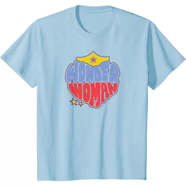 Amazon Essentials DC Comics Wonder Woman Heart Shaped Logo TShirtBaby Blue