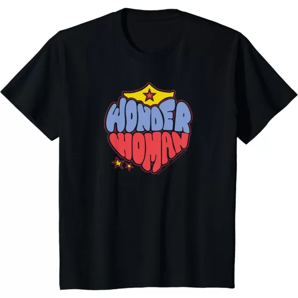 Amazon Essentials DC Comics Wonder Woman Heart Shaped Logo TShirtBlack