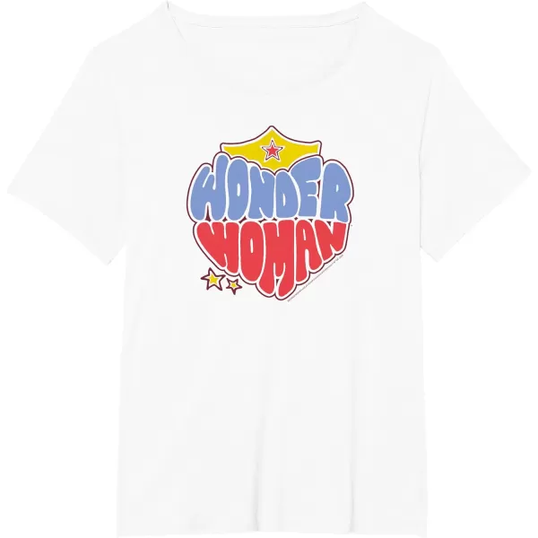 Amazon Essentials DC Comics Wonder Woman Heart Shaped Logo TShirtWhite