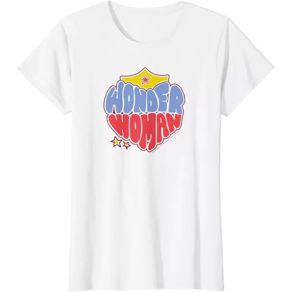 Amazon Essentials DC Comics Wonder Woman Heart Shaped Logo TShirtWhite