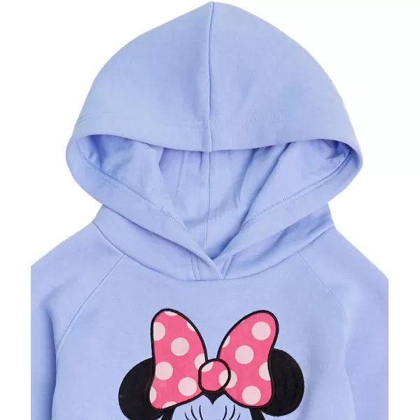 Amazon Essentials Disney  Marvel  Star Wars  Frozen  Princess Girls and Toddlers Fleece LongSleeve Hooded DressesBlue Minnie