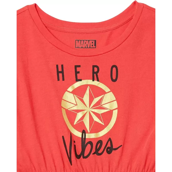 Amazon Essentials Disney  Marvel  Star Wars  Frozen  Princess Girls and Toddlers Knit ShortSleeve Tutu DressesMarvel Captain America