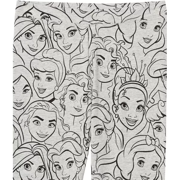 Amazon Essentials Disney  Marvel  Star Wars  Frozen  Princess Girls and Toddlers Leggings MultipacksGrey Princess VibesOrangePinkBlue Sea Life Regular