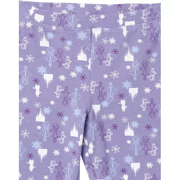 Amazon Essentials Disney  Marvel  Star Wars  Frozen  Princess Girls and Toddlers Leggings MultipacksGreyNavy Geo PrintSky BlueFrozen Friends Capri