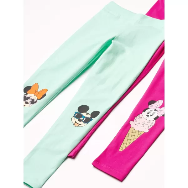 Amazon Essentials Disney  Marvel  Star Wars  Frozen  Princess Girls and Toddlers Leggings MultipacksMinnie VibesTie Dye Regular