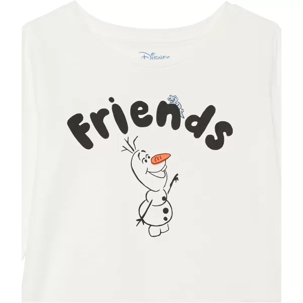 Amazon Essentials Disney  Marvel  Star Wars  Frozen  Princess Girls and Toddlers LongSleeve TShirts Pack of 2Frozen Friends