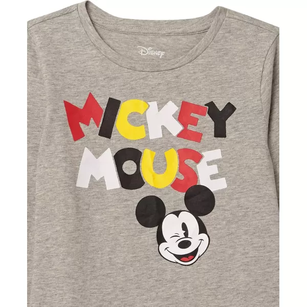 Amazon Essentials Disney  Marvel  Star Wars  Frozen  Princess Girls and Toddlers LongSleeve TShirts Pack of 2Mickey Classic