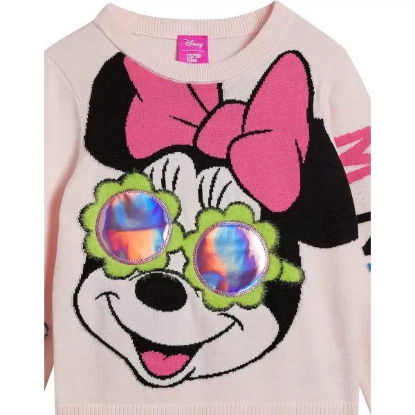 Amazon Essentials Disney  Marvel  Star Wars  Frozen  Princess Girls and Toddlers Pullover Crew SweatersPink Minnie