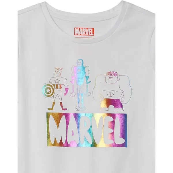 Amazon Essentials Disney  Marvel  Star Wars  Frozen  Princess Girls and Toddlers ShortSleeve TShirts Multipacks4 BlackBlueGreyWhite Marvel Super Hero