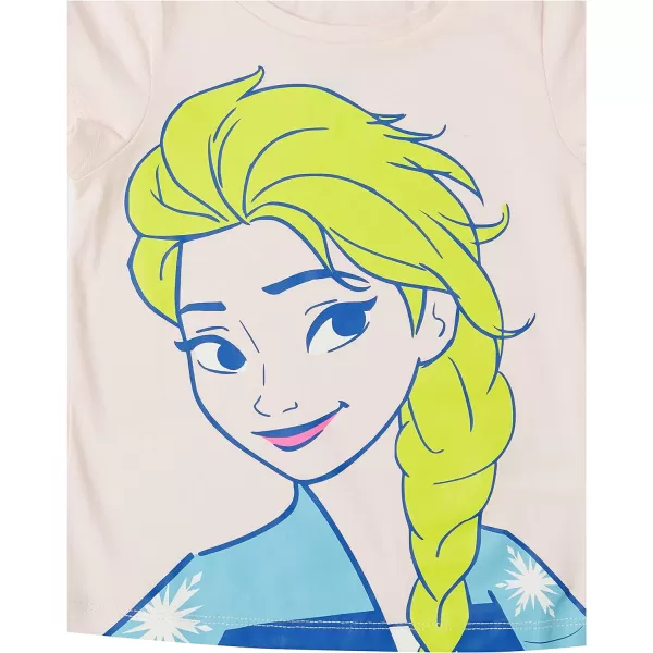 Amazon Essentials Disney  Marvel  Star Wars  Frozen  Princess Girls and Toddlers ShortSleeve TShirts Multipacks4 Frozen 2 Elsa