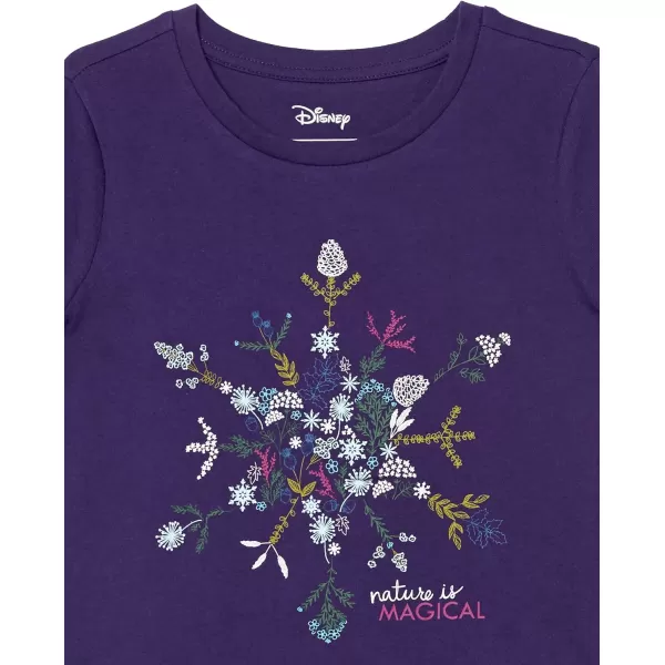 Amazon Essentials Disney  Marvel  Star Wars  Frozen  Princess Girls and Toddlers ShortSleeve TShirts Multipacks4 GreyPurpleBlueFrozen 2 Stronger Together