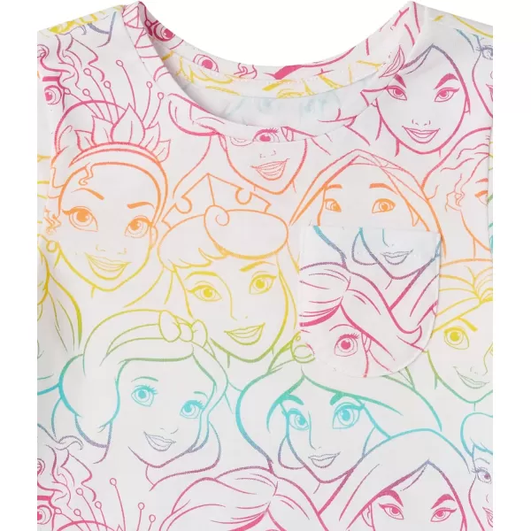 Amazon Essentials Disney  Marvel  Star Wars  Frozen  Princess Girls and Toddlers ShortSleeve TShirts Multipacks4 Princess