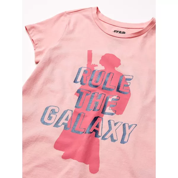 Amazon Essentials Disney  Marvel  Star Wars  Frozen  Princess Girls and Toddlers ShortSleeve TShirts Multipacks4 Star Wars Rule the Galaxy