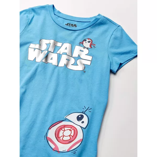 Amazon Essentials Disney  Marvel  Star Wars  Frozen  Princess Girls and Toddlers ShortSleeve TShirts Multipacks4 Star Wars Rule the Galaxy