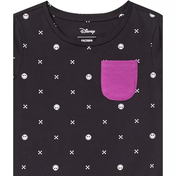 Amazon Essentials Disney  Marvel  Star Wars  Frozen  Princess Girls and Toddlers ShortSleeve Tunic TShirts Pack of 3BlackPurpleGrey Nightmare Spirit