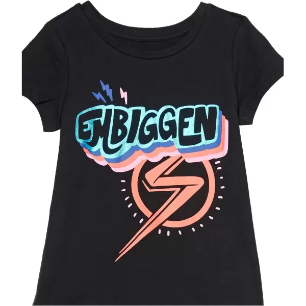 Amazon Essentials Disney  Marvel  Star Wars  Frozen  Princess Girls and Toddlers ShortSleeve Tunic TShirts Pack of 3Ms Marvel Embiggen