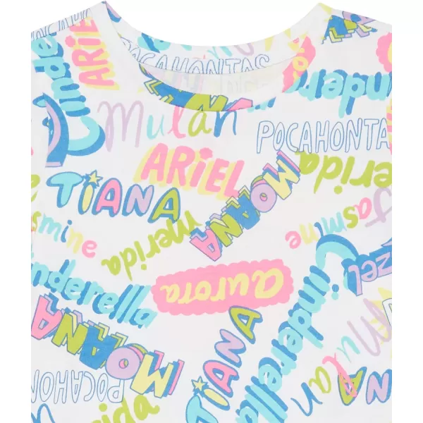 Amazon Essentials Disney  Marvel  Star Wars  Frozen  Princess Girls and Toddlers ShortSleeve Tunic TShirts Pack of 3PrincessScribble