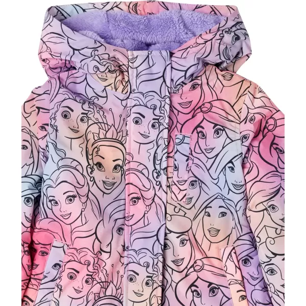 Amazon Essentials Disney  Marvel  Star Wars  Frozen  Princess Girls and Toddlers Warm Puffer CoatPrincessOmbre