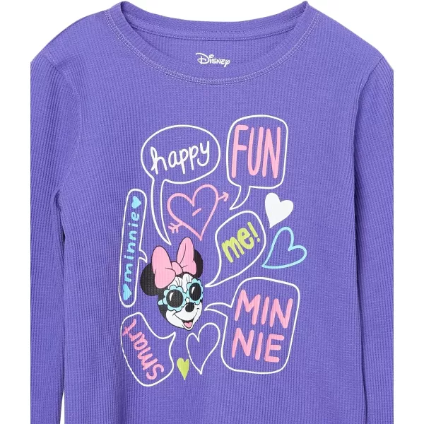 Amazon Essentials Disney  Marvel  Star Wars  Frozen Girls and Toddlers LongSleeve Thermal TShirts Pack of 2PurpleMinnie