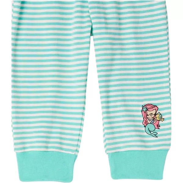 Amazon Essentials Disney  Marvel  Star Wars  Princess Baby Girls Pants Pack of 4BlueMint Green StripeWhiteYellow Princess Wish