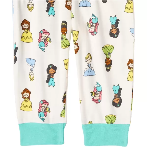 Amazon Essentials Disney  Marvel  Star Wars  Princess Baby Girls Pants Pack of 4BlueMint Green StripeWhiteYellow Princess Wish