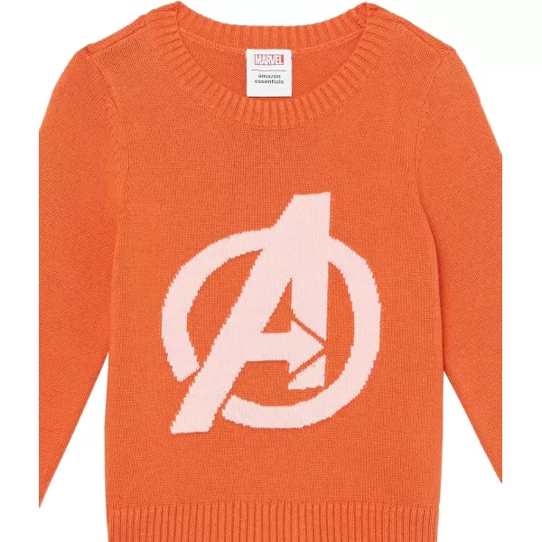 Amazon Essentials Disney  Marvel  Star Wars  Princess Girls and Toddlers Crewneck SweatersAvengers Logo  Girls