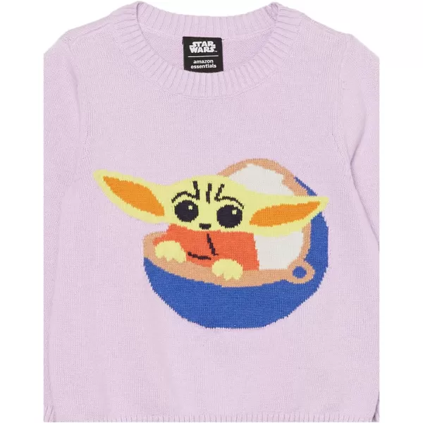 Amazon Essentials Disney  Marvel  Star Wars  Princess Girls and Toddlers Crewneck SweatersStar Wars Grogu  Girls