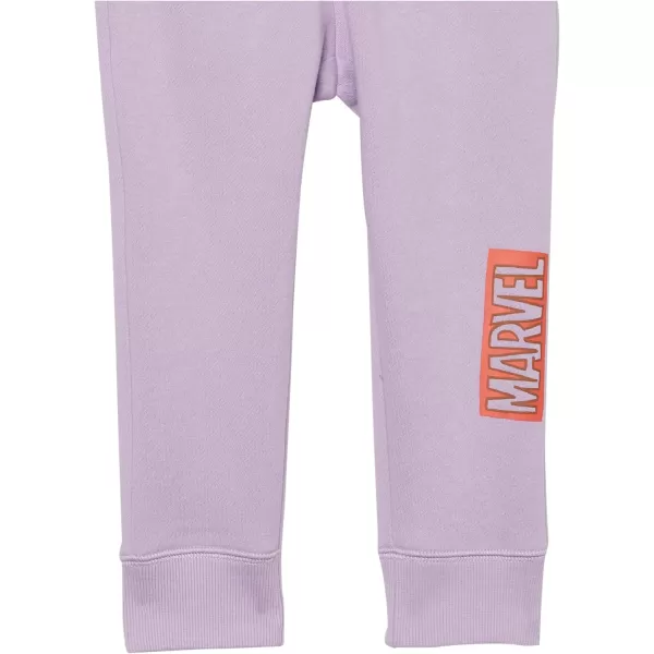 Amazon Essentials Disney  Marvel  Star Wars  Princess Girls and Toddlers Fleece Jogger Sweatpants Pack of 2Marvel LogoSpiderman