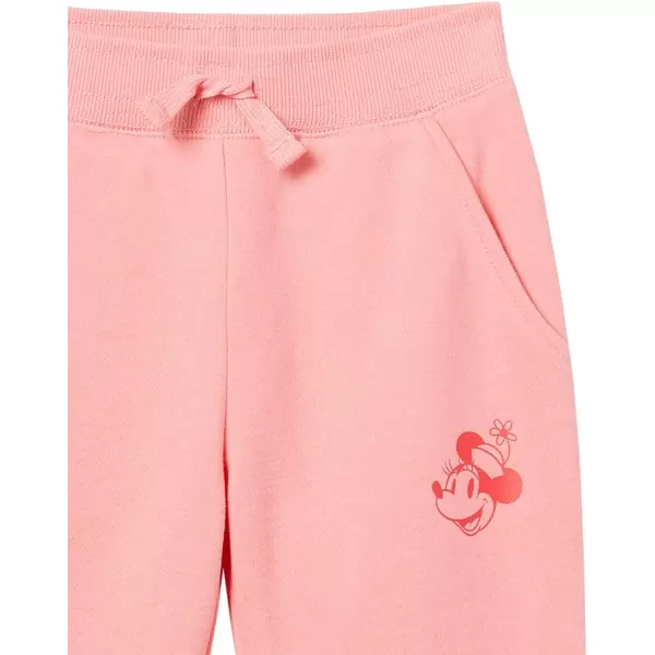 Amazon Essentials Disney  Marvel  Star Wars  Princess Girls and Toddlers Fleece Jogger Sweatpants Pack of 2Minnie Icons
